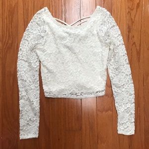 Long sleeve lace top